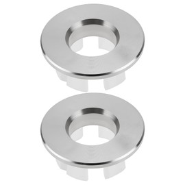 Create idea 2x Sink Overflow Covers For Overflow Holes 22-24mm Stainless Steel Kitchens Bathrooms