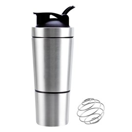 VALESKA Stainless Steel Protein Shaker Bottle, 27.0 Fl Oz, Insulated, Leak Proof, BPA Free, Hiking
