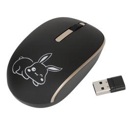 Wireless Type C Mouse 1200DPI Mute Button USB Dual Receiver USB C Mouse with Cute Rabbit Pattern for Business Office