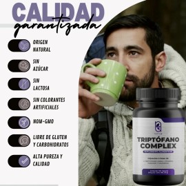 NAIMA Triptfano Complex 100 Cpsulas  Suplemento Alimenticio 100 Natural  Adicionado con GABA, L-Teanina, Toronjil, Glicinato de Magnesio y 5 HTP...   