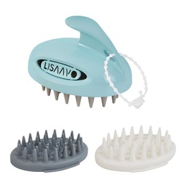 LISAAVO Scalp Massager hair growth 3 Pack, Scalp Brush Massager, Non-Stick Bristles, 4-Tier Length, Hair Massager Scalp for Hair Growth, Scalp Exfoliator Brush, Head Massager Scalp, 3 Hardness, Blue
