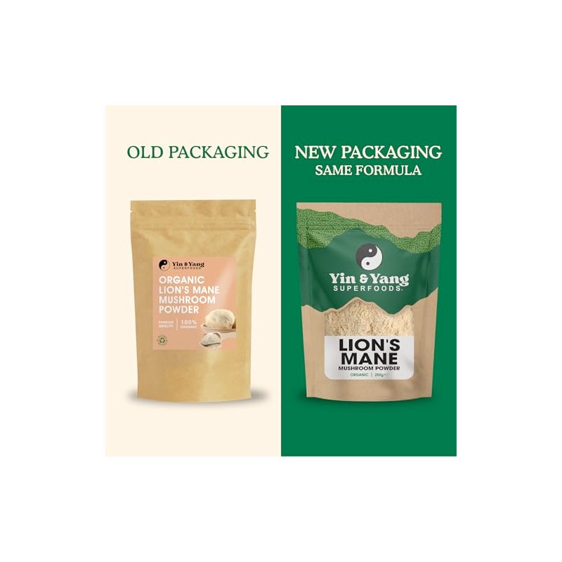 Organic Lion's Mane Powder 250g | Full-Spectrum Extract | Focus