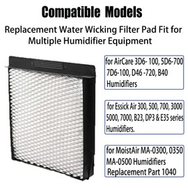 FZCSZJFR 1040 Super Wick Humidifier Filter Replcement for AirCare/Essick-Air/MoistAir B23 DP3 B40 B40-C 3D6-100 5D6-700 7D6-100 D46-720 CM330 500 700 3000 Series Humidifiers Wicking Filters (3 Pack)