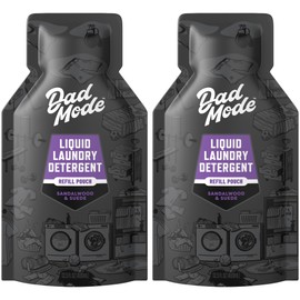 DadMode Laundry Detergent | 108 Loads | Ultra-Concentrated 7-Enzyme Stain & Odor Fighter | 2-Pack Refill | Tough on Sweat, Food & Pet Messes | Sandalwood & Suede Scent