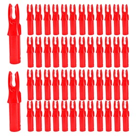 SVUPUE Archery Arrow Cams, Pack of 50 Plastic Arrow Cams for 6.2 mm Diameter Arrow Shafts, Red