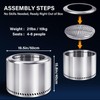 HGD 19.5" Smokeless Fire Pit Outdoor, Portable Stainless Steel Wood