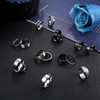 JeryWe 16Pcs Stainless Steel Band Rings for Men Women Fidget