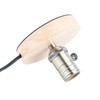 E26/E27 Table Lamp Holder Household Retro Wooden Lamp Base with