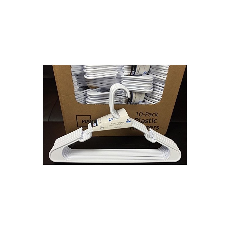 Lot 100 Mainstays Plastic Tubular Slotted White Adult Clothing Clothes