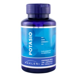 Citrato De Potasio + Omega 3 | 160 Capsulas | Maklen Sabor Sin sabor
