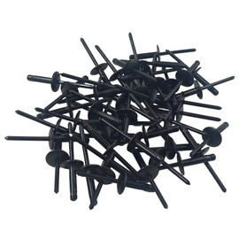 STFRBTH 60PCS 3/16" x 1" （4.8 * 25 * 16MM）Tri-Fold Exploding Pop Rivets, Large Flange Aluminum Blind Rivets for Kayak, Marine, Automotive Applications, (Black）
