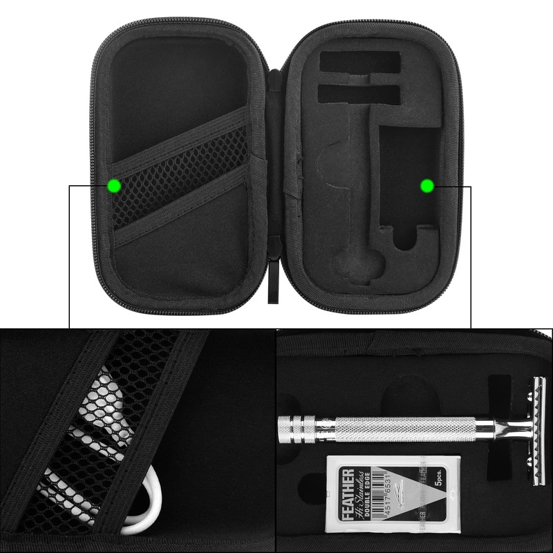 Linkidea Hard Travel Case Compatible with Vikings, Mercur, Shaving Revolution