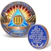 Leafence Sunshine Seaside Lighthouse Sobriety Coin Commemorative Coin Recovery Addiction NA AA Chips and Medallions Narcotics Alcoholics Anonymous Gifts (Sunshine Seaside Lighthouse, 3 Years)