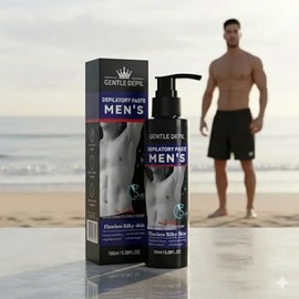 Crema Depilatoria para Hombre, Acción Rápida en 5 Minutos, Sin Irritación, Piel Suave y Sedosa, 150ml