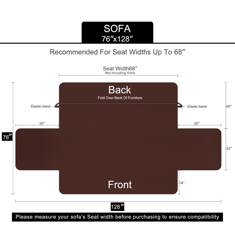 U-NICE HOME Reversible Sofa Cover Couch Cover for Dogs with