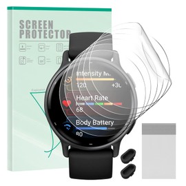 Fintie 6 Pack Screen Protector Compatible with Garmin vivoactive 6/5 - Anti-Scratch, Self-Healing TPU High Definition Clear Protective Film with Charger Port