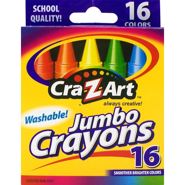 Cra-Z-art Washable Jumbo Crayons, 16 Count (10204)