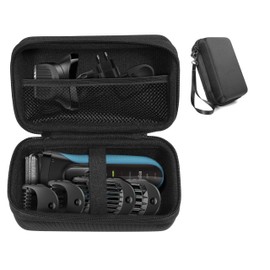 CaseSack Case for Braun Electric Razor for Men, Series 3 3010Bt, 3 310s, Series5 5190cc, Series 7 7865cc, organizer for razor, heads and combs, brush, oil and cord, mesh accessories pocket