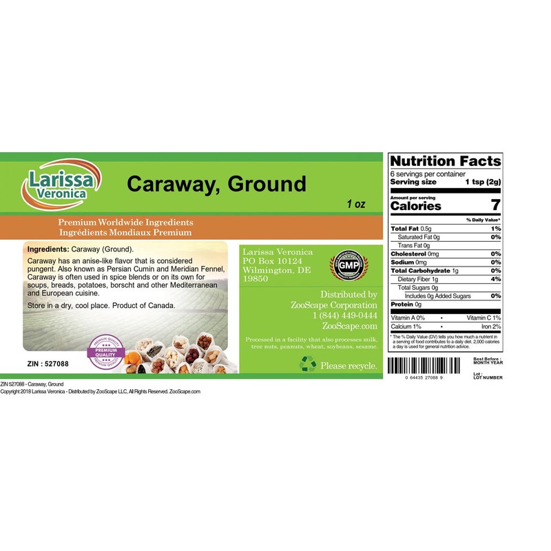 Caraway, Ground (1 oz, ZIN: 527088)