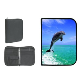 New Scuba Diving 3 Ring Zippered Log Book Binder with FREE Generic Log Insert ($12.95 Value) - Jumping Dolphin (Amphibious Outfitters)