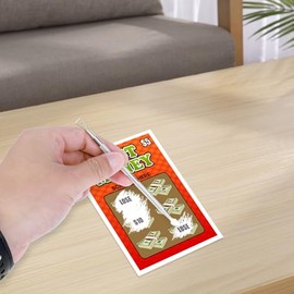 2Pcs Lottery Ticket Scratcher Tool, Scratch off Stickers Lotto Scratcher Tool, Metal Lottery Ticket Scratcher Tools Lottery Scratcher Scraping Tool with Case for Tickets Stickers Labels Films