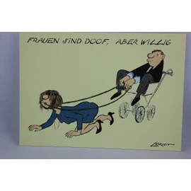 'Post Card A6 025 Doof but Willing The Writer. Artist: Loriot – Loriot GmbH© • Satire