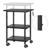 VASAGLE Printer Stand with Locking Wheels, 3-Tier Shelf, Industrial Under