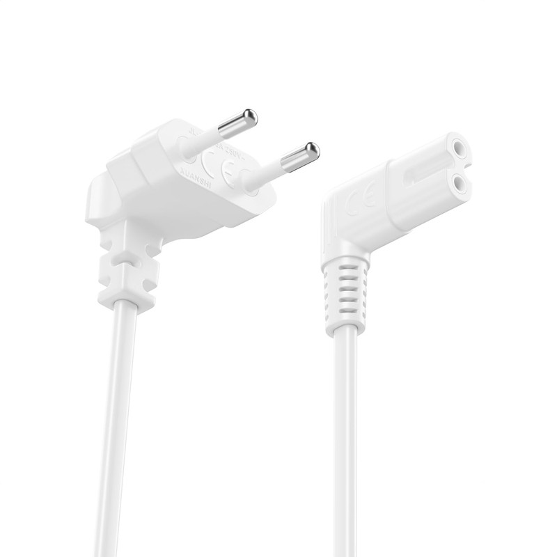 deleyCON 2 m Power Cable with Flat Angled Euro Plug