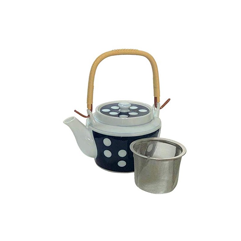 Polka Dot No. 6 Earthenware Bottle with Stainless Steel Tea