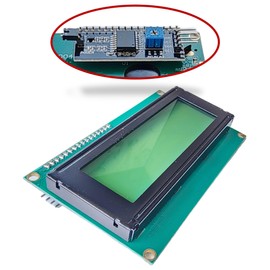 LCD I2C 2004 Green/Yellow Backlight for Arduino, ESP32, ESP8266, Raspberry Pi – High-Resolution I2C Display Module