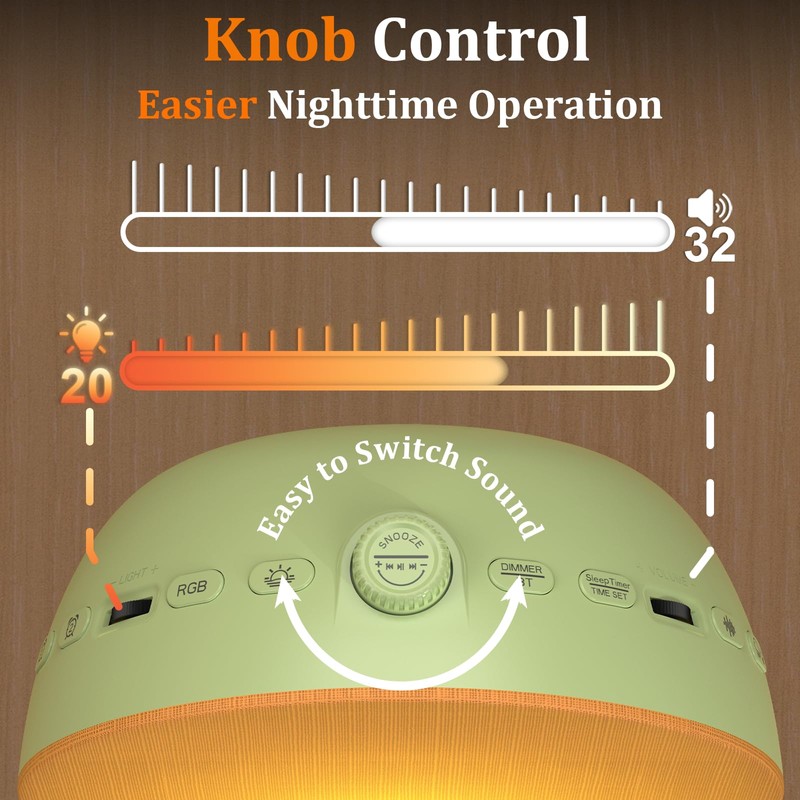 Sunrise Alarm Clock with Noise Machine: Natural Wake Up for