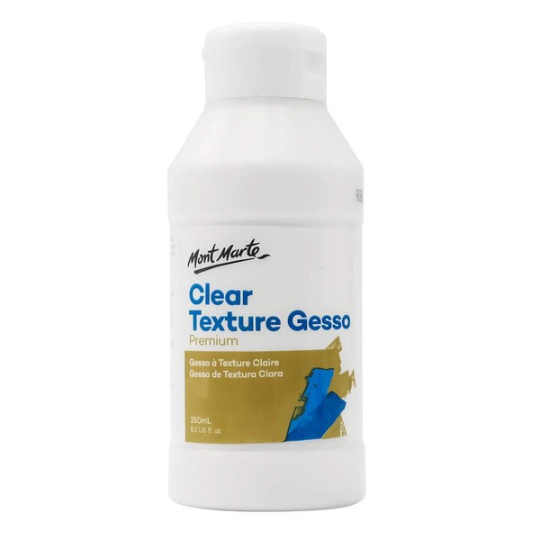 Mont Marte Premium Clear Texture Gesso 8.4oz (250ml), Suitable for