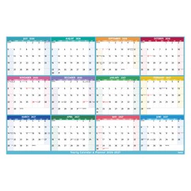 Yearly Wall Calendar 2026-2027 - Large Yearly Calendar, Jul 2026 - Jun 2027, 38.2" x 25.2" (Open), 2026-2027 Calendar, Large Wall Calendar, Full Year Paper Calendar with Notes, Thicker Paper – Multi