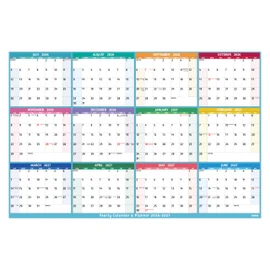 Yearly Wall Calendar 2026-2027 - Large Yearly Calendar, Jul 2026 - Jun 2027, 38.2" x 25.2" (Open), 2026-2027 Calendar, Large Wall Calendar, Full Year Paper Calendar with Notes, Thicker Paper – Multi