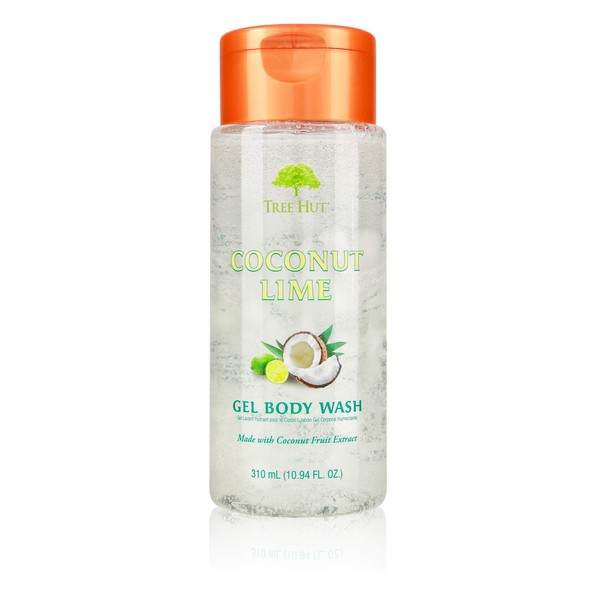Tree Hut Moisturizing Gel Body Wash Coconut Lime, 10.94oz, Ultra Hydrating Gel Body Wash for Nourishing Essential Body Care
