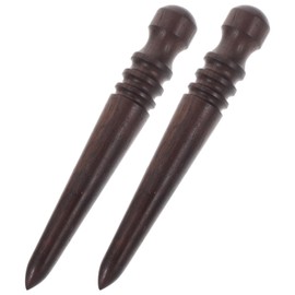 OHPHCALL DIY Leather Polishing Tools Set 2pcs Wooden Burnishing Rods for Handicrafts