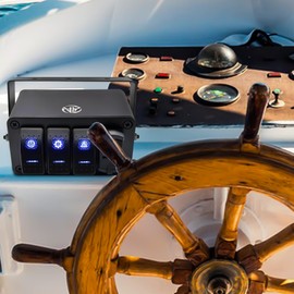 3 Gang Rocker Switch Box Aluminum 12v Switch Panel SPST ON Off Switch PD Type C and QC 3.0 USB Charger Voltmeter Waterproof Toggle Switch Panel DIY Stickers for Boats Cars RVs Trucks