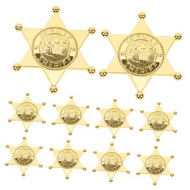 Hohopeti 10pcs Badge Decorative Brooch Reusable Cosplay Police Badge Pin for Teen Party Detective Cop Costume Accessories