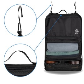 GTKY: Suitcase Organiser for Cabin and Backpack, Hanging Foldable and Compact Space Saving for Travel, Motorhome, Camping
