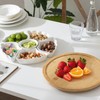 Rotatable Lazy Susan Party Serving Tray, 12 Inch Ceramic Divided