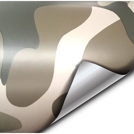 VViViD Vinyl Camouflage Pattern Wrap Air-Release Adhesive Film Sheets (25ft x 5ft, Desert Camo)