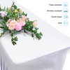 DREAMANIA Table Skirts for 8ft Rectangle Tables - 2PCS White