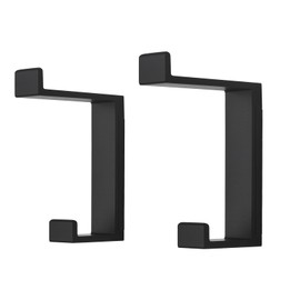 VOROMADU Coat Hooks Wall Mounted Towel Holder Heavy Duty 2 Pack Aluminum Double Robe Hanger for Bathroom Kitchen Office Farmhouse Mudroom Black Anodized