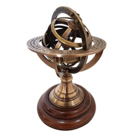 collectiblesBuy Brass Armillary Sphere Globe Clock Spherical Astrolabe Vintage Compass