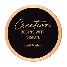 Grafik Werkstatt Genuss & Design Set of 6 Cork Coasters Round Coasters with Quote Henri Matisse