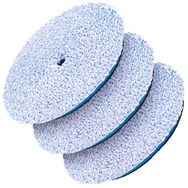 KUIMIT Microfiber Polishing Pad, 3Pcs 5Inch 125mm Microfiber Cutting Finishing Disc with Hook & Loop Backing for Car Buffer Polisher Cutting Buffing Waxing and Polishing