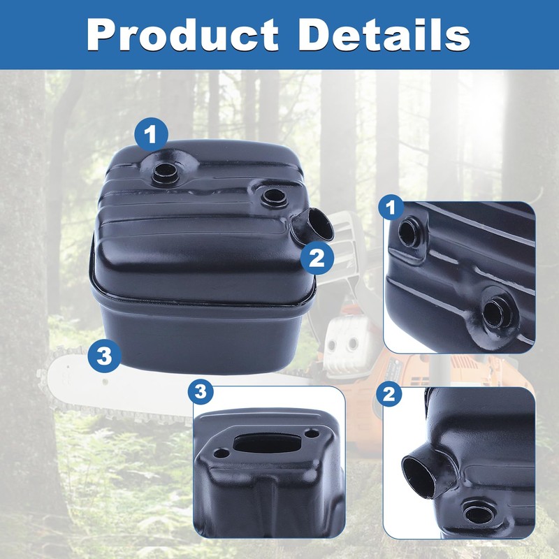 AUMEL 544028301 Exhaust Muffler Kit for Husqvarna 340 345 346XP