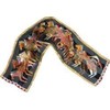 Native Horses Black Silk Scarf with Sequins by Laurel Burch