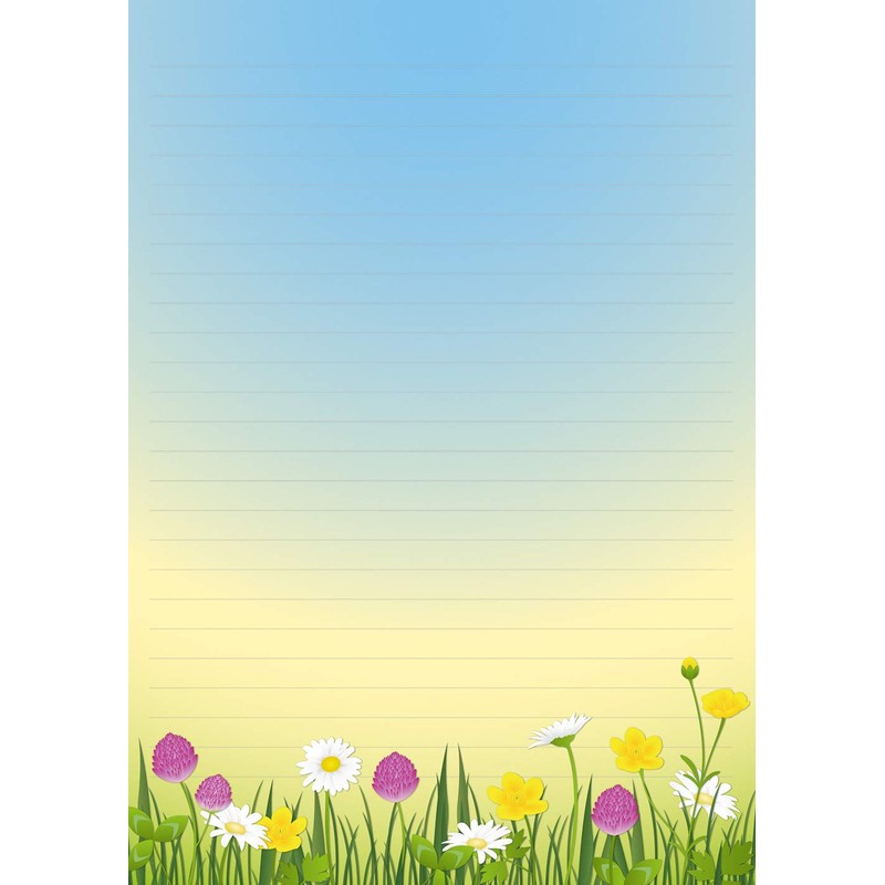 Spring Meadow Writing Pad Set – 1 Writing Pad with