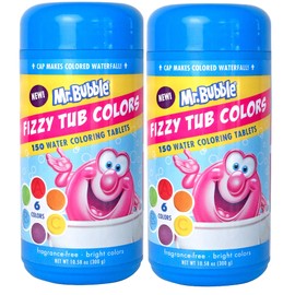 Mr. Bubble Fizzy Tub Colors, varios colores para agua de baño, 150 unidades – 2 unidades